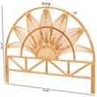 Bowery Hill Bohemian Natural Rattan King Size Standalone Headboard