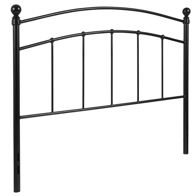 Bowery Hill Contemporary Full Metal Spindle Headboard in Black