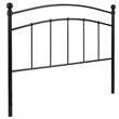 Bowery Hill Contemporary Full Metal Spindle Headboard in Black