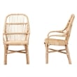 Bowery Hill Modern Bohemian Natural Brown Rattan Dining Chair