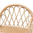 Bowery Hill Modern Bohemian Natural Brown Rattan 2-Tier Display Shelf