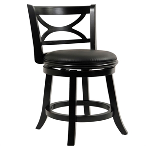 Bowery Hill Counter Height Swivel Counter Stool - Black Sandthru Finish
