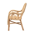 Bowery Hill Modern / Contemporary Bohemian Natural Rattan Arm Chair