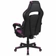 Bowery Hill LeatherSoft Gaming Chair with Recline Back/Arm in Black/Purple