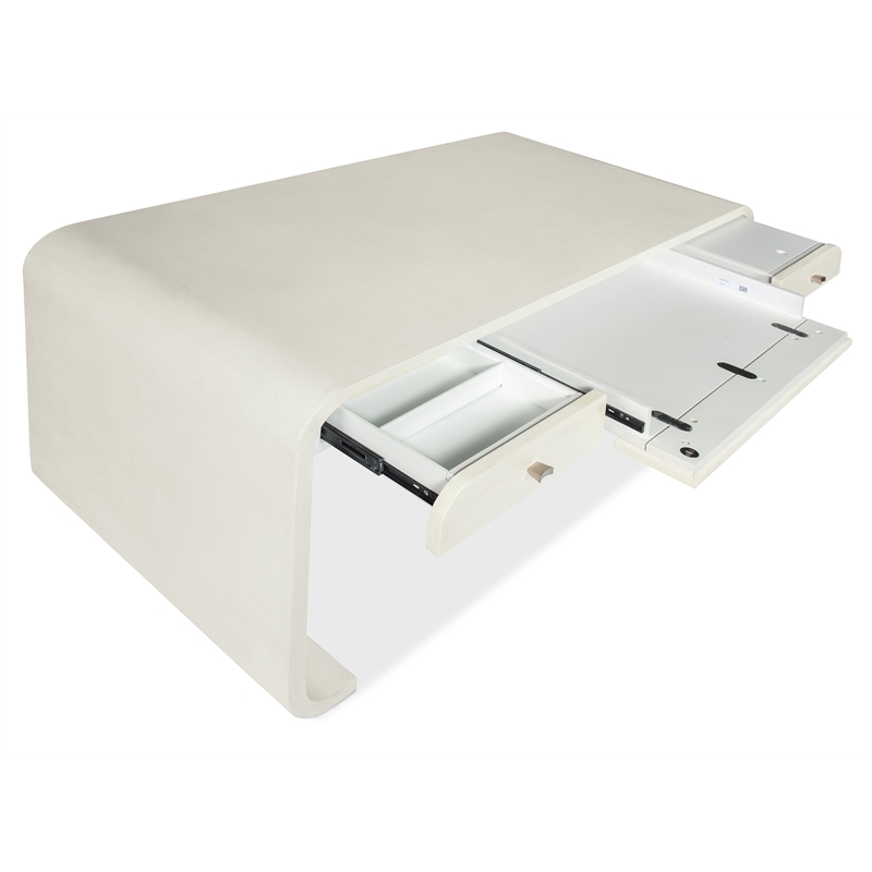 Bowery Hill Modern / Contemporary Writing Desk in White Wood