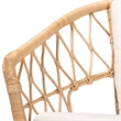 Bowery Hill Modern Bohemian Natural Brown Antique Rattan Armchair