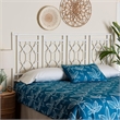 Bowery Hill Bohemian White Rattan King Size Standalone Headboard