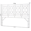 Bowery Hill Bohemian White Rattan King Size Standalone Headboard