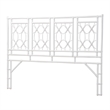 Bowery Hill Bohemian White Rattan King Size Standalone Headboard