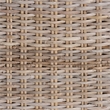 Bowery Hill Gray Rattan and Rustic Taupe Mahogany Wood Counter Stool