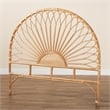 Bowery Hill Bohemian Natural Rattan Queen Size Standalone Headboard