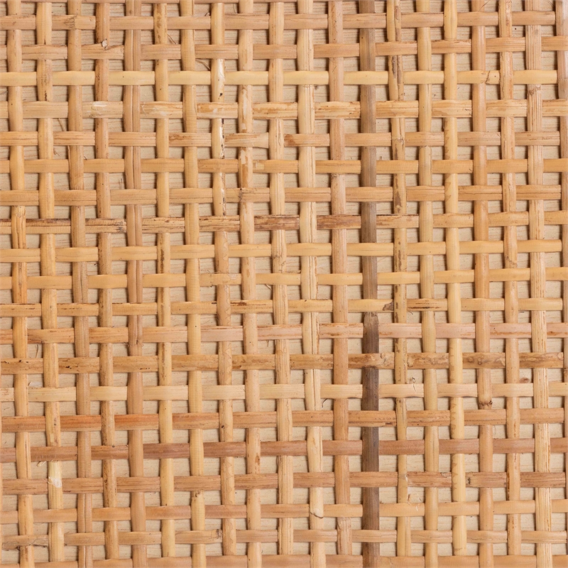 Bowery Hill Modern Bohemian Natural Brown Rattan 1-Door Nightstand