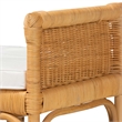 Bowery Hill Contemporary Bohemian Natural Brown Rattan Bench