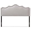Bowery Hill Modern Fabric Upholstered King Headboard in Gray Beige