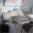 Bowery Hill Modern Fabric Upholstered King Headboard in Gray Beige
