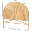 Bowery Hill Bohemian Honey Rattan King Size Standalone Headboard