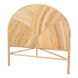 Bowery Hill Bohemian Honey Rattan King Size Standalone Headboard
