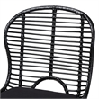 Bowery Hill Bohemian Black Finished Rattan and Metal Dining Chair