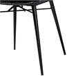 Bowery Hill Bohemian Black Finished Rattan and Metal Dining Chair