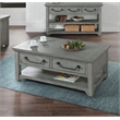 Bowery Hill Contemporary Dove Gray 2-Drawer Wood Coffee Table
