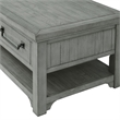 Bowery Hill Contemporary Dove Gray 2-Drawer Wood Coffee Table