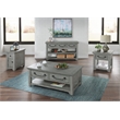 Bowery Hill Contemporary Dove Gray 2-Drawer Wood Coffee Table