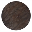 Bowery Hill Modern Carved Round Cocktail Table in Brown Wood