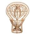 Bowery Hill Modern Bohemian Natural Brown Rattan Peacock Accent Chair
