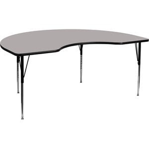 Bowery Hill 31&quot x 72&quot Kidney High Pressure Top Activity Table in Gray