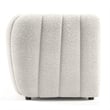 Bowery Hill Modern Boucle Fabric Channel Tufted Sofa in Off White