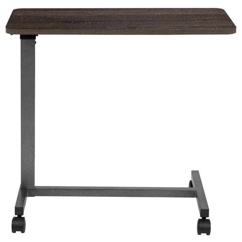 Bowery Hill Modern / Contemporary Mobile Adjustable Bed Table In Oak