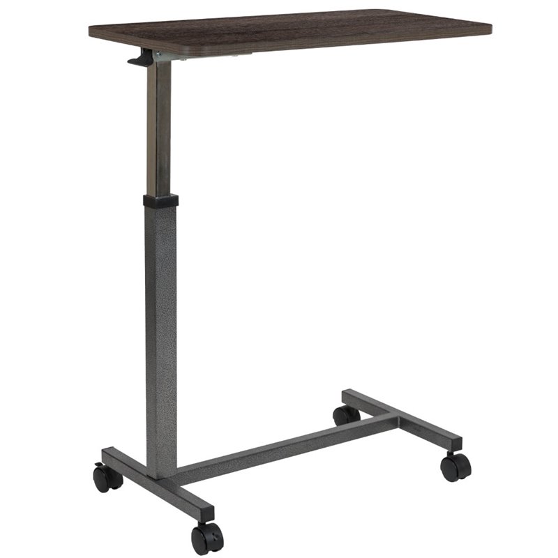 Bowery Hill Modern / Contemporary Mobile Adjustable Bed Table In Oak