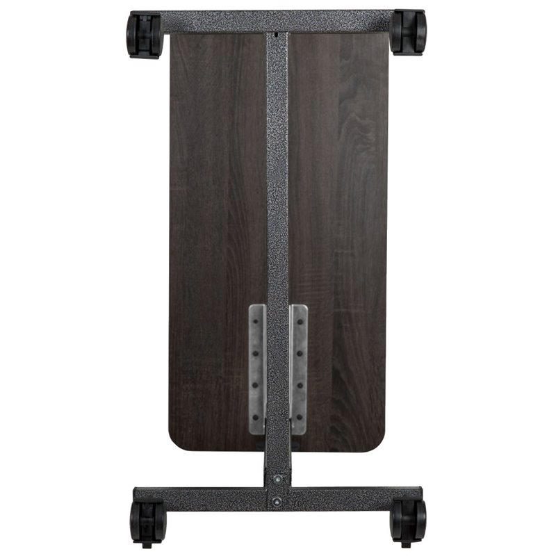 Bowery Hill Modern / Contemporary Mobile Adjustable Bed Table In Oak