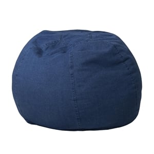 Bowery Hill Modern - Contemporary Small Bean Bag Chair in Denim