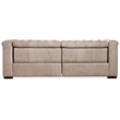 Bowery Hill 2 over 2 Sofa with Power Recline & Power Headrest in Beige Leather