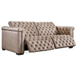 Bowery Hill 2 over 2 Sofa with Power Recline & Power Headrest in Beige Leather