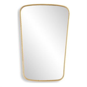 Bowery Hill Contemporary 34&quotH x 22&quotW x 1&quotD Glass Mirror in Gold