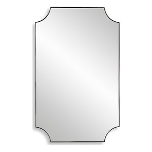 Bowery Hill Contemporary 32&quotH x 20&quotW x 1&quotD Glass Mirror in Black