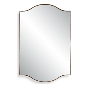 Bowery Hill Contemporary 34&quotH x 22&quotW x 1.5&quotD Glass Mirror in Gold
