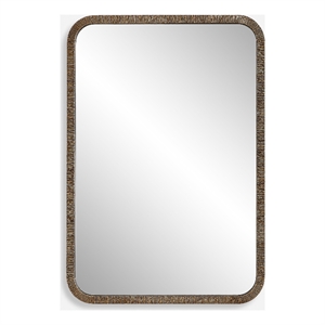 Bowery Hill Contemporary 32&quotH x 22&quotW x 1.25&quotD Glass Mirror in Gold