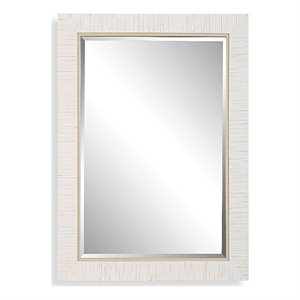 Bowery Hill Contemporary 35&quotH x 25&quotW x 1.65&quotD Glass Mirror in White