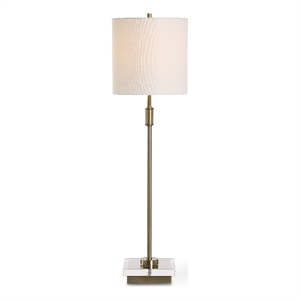 Bowery Hill Contemporary 32&quotH x 9&quotW x 9&quotD Metal Buffet Lamp in Gold