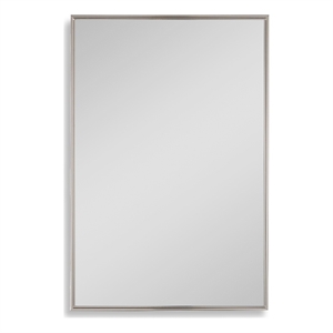 Bowery Hill Contemporary 30&quotH x 20&quotW x 1.063&quotD Glass Mirror in Silver
