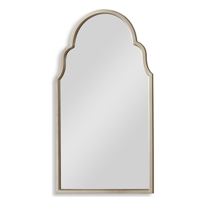 Bowery Hill Contemporary 40.94&quotH x 23.8&quotW x 1&quotD Glass Mirror in Silver