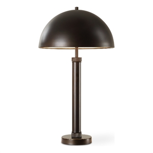 Bowery Hill Contemporary 26.5&quotH x 15&quotW x 15&quotD Metal Table Lamp in Bronze