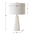 Bowery Hill Marble Multi-Color Table Lamp Hexagon Shaped 23