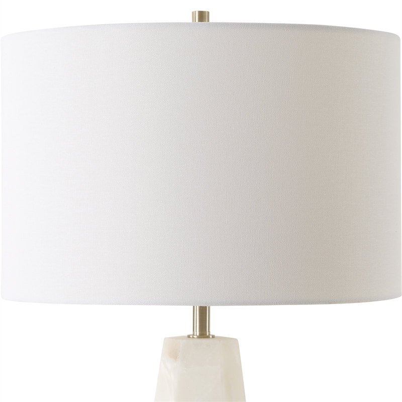 Bowery Hill Marble Multi-Color Table Lamp Hexagon Shaped 23