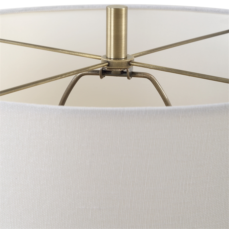 Bowery Hill Marble Multi-Color Table Lamp Hexagon Shaped 23