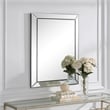 Bowery Hill Contemporary Glass and PS Moulding Mirror in Silver