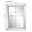 Bowery Hill Contemporary Glass and PS Moulding Mirror in Silver